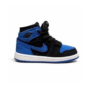 Nike Air Jordan 1 Mid‎ Toddler Royal Blue Black Suede High Top Sneakers Size 6C